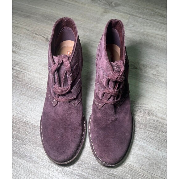 Unstructured by Clarks‎ beautiful purple suede size 7 shoe - Picture 2 of 7